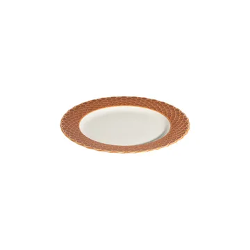 Tyrvik Middagsservis (24 delar) 32x36x41 cm - vit och orange - Servering & matlagning - Porslin