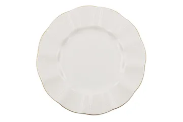 Adine Middagsservis 24 Delar Porslin - Creme/Guld - Servering & matlagning - Tallrikar & skålar