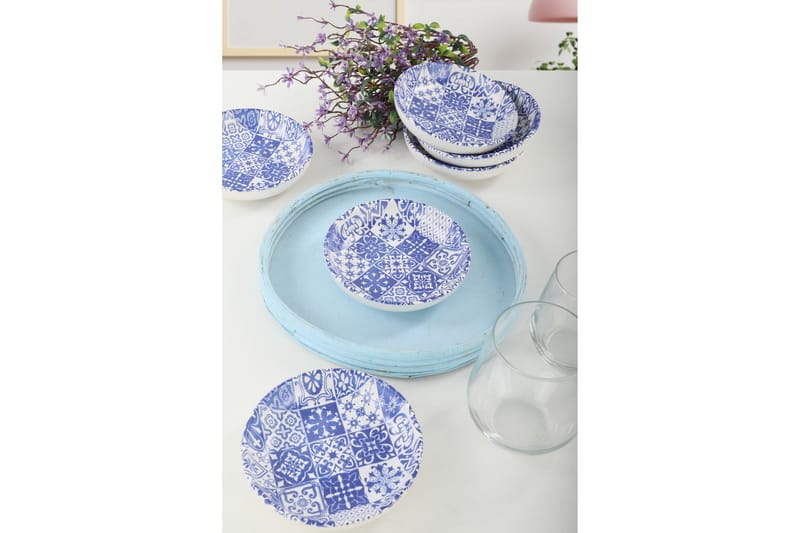 Assietter - Vit/Mörkblå - Servering & matlagning - Tallrikar & skålar - Assiett