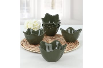 Floweryna Djup Tallrik - Mörkgrön - Servering & matlagning - Tallrikar & skålar - Djup tallrik