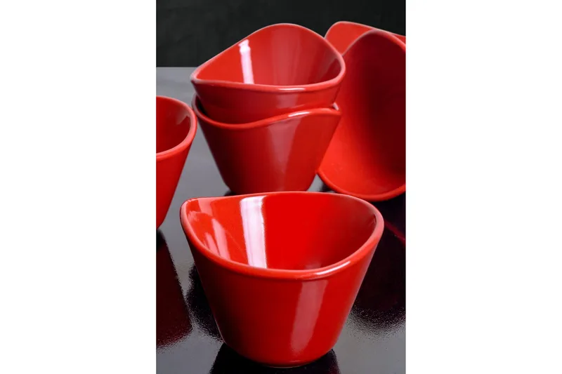 Skålset 6-pack - Röd - Servering & matlagning - Tallrikar & skålar - Djup tallrik