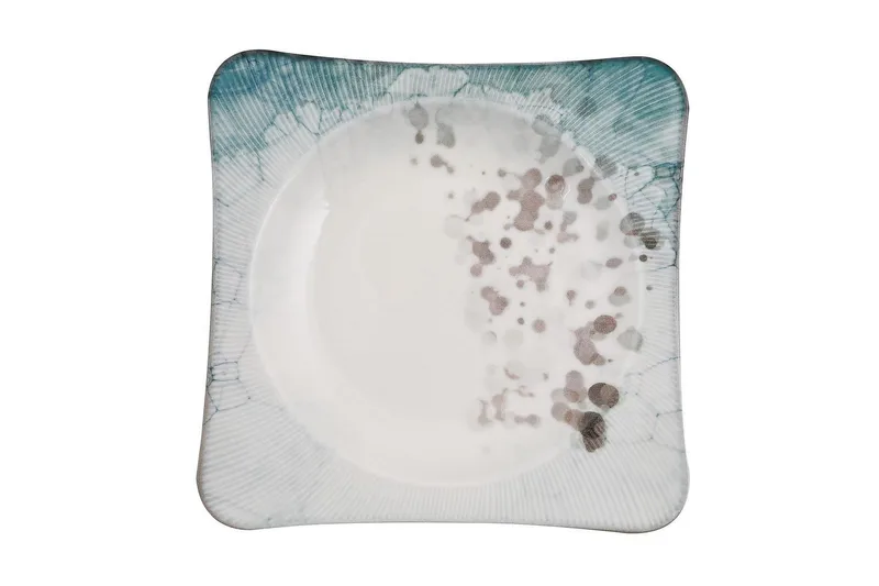 Subatan Tallriksset 24 Delar - Porslin/Flerfärgad - Servering & matlagning - Tallrikar & skålar - Fyrkantiga tallrikar