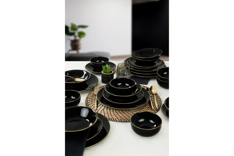 Maman Servis 26 cm - Svart/Guld - Servering & matlagning - Tallrikar & skålar