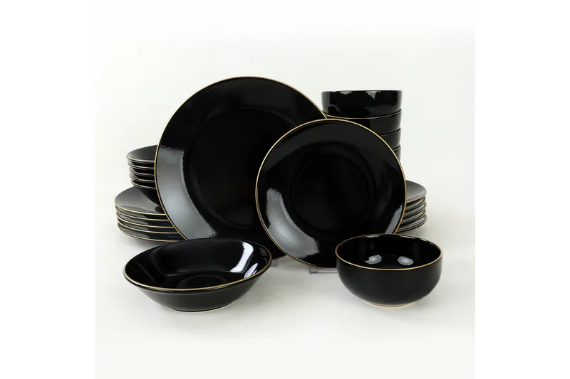 Maman Servis 26 cm - Svart/Guld - Servering & matlagning - Tallrikar & skålar