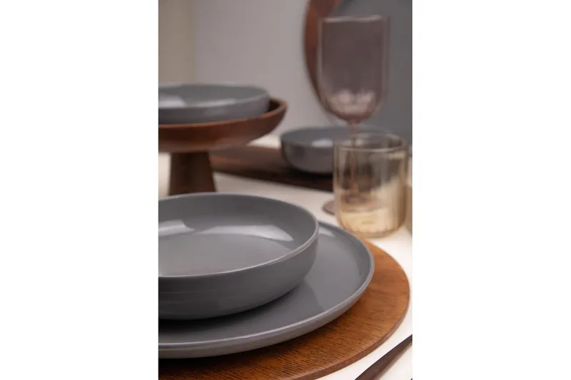 Middagset (12 delar) Athodna Antracit - Antracit - Servering & matlagning - Tallrikar & skålar - Tallrikar set