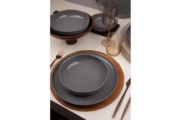 Middagset (12 delar) Athodna Antracit - Antracit - Servering & matlagning - Tallrikar & skålar - Tallrikar set