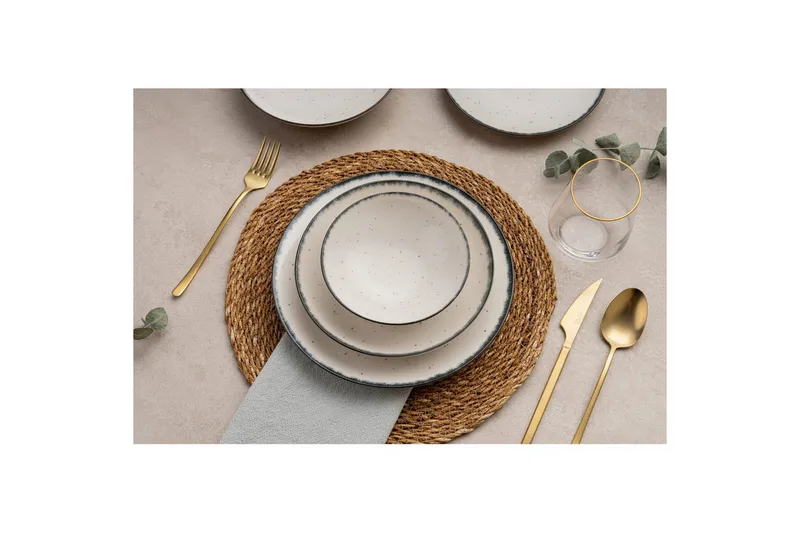 Middagset (24 delar) Noriel Mångfärgad - Multifärgad - Servering & matlagning - Tallrikar & skålar - Tallrikar set