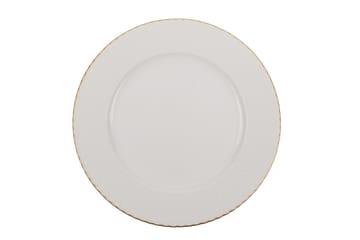 Middagsservis Adine 24 Delar Porslin - Vit|Guld - Servering & matlagning - Tallrikar & skålar