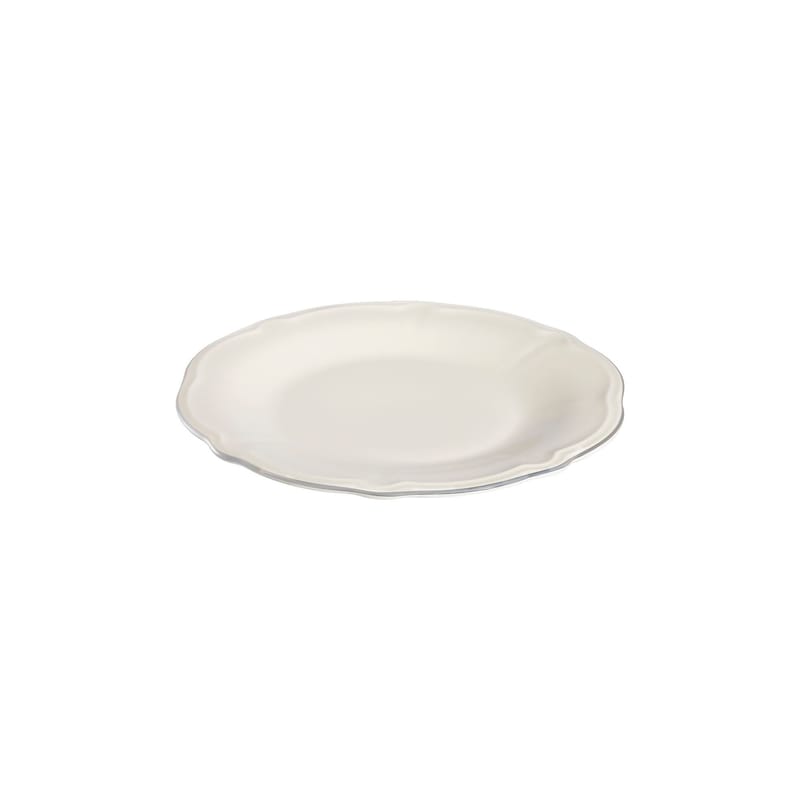 Platin Middagsservis (24 delar) 32x36x41 cm - Vit/silver - Servering & matlagning - Tallrikar & skålar - Fyrkantiga tallrikar