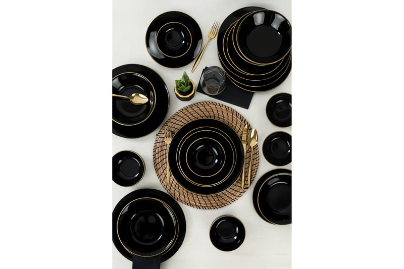 Servis Maman 26 cm - Svart/Guld - Servering & matlagning - Tallrikar & skålar
