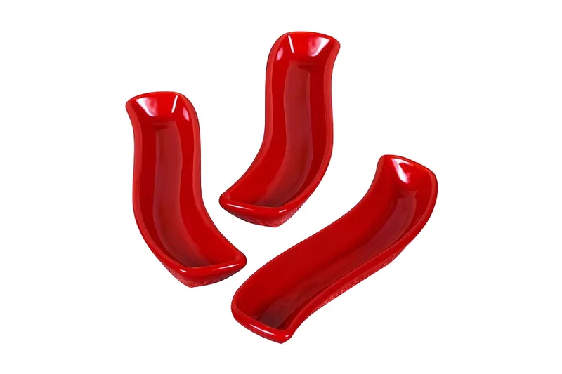 Tallriksset 3-pack, Röd