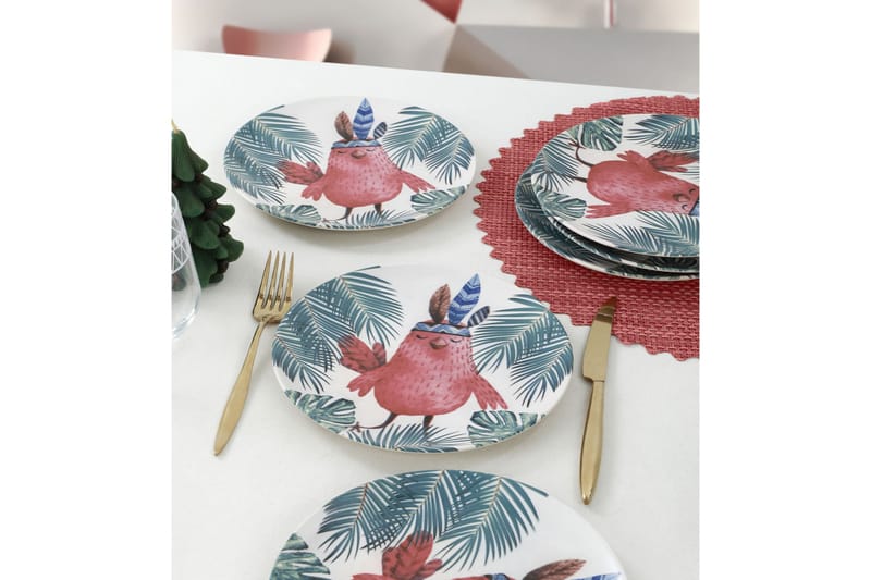 Tallriksset Khanna 25 cm, Flerfärgad