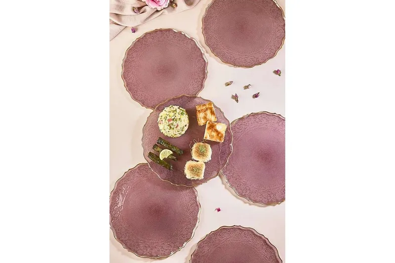 Tharos Tallriksset 28 cm - Plommon - Servering & matlagning - Tallrikar & skålar - Tallrikar set