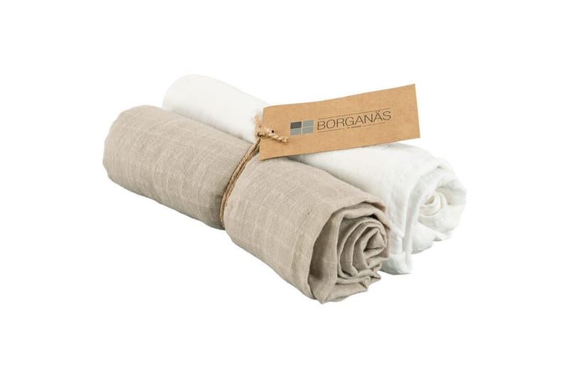 Muslinwrap 2-Pack - Vit/Sand (70 x 70 cm) - Textil & mattor - Barntextilier - Barnfilt & babyfilt