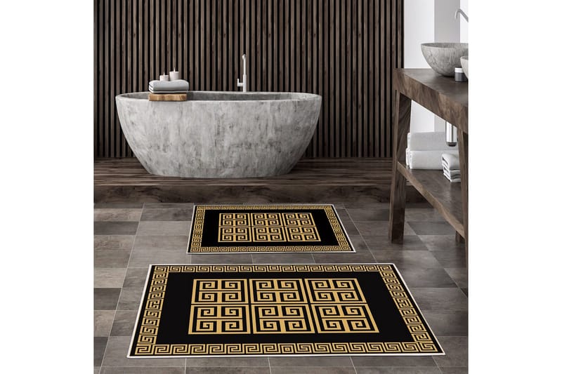 Badrumsmattset (2 delar) Berriaren flerfärgad - Multifärgad - Textil & mattor - Badrumstextil