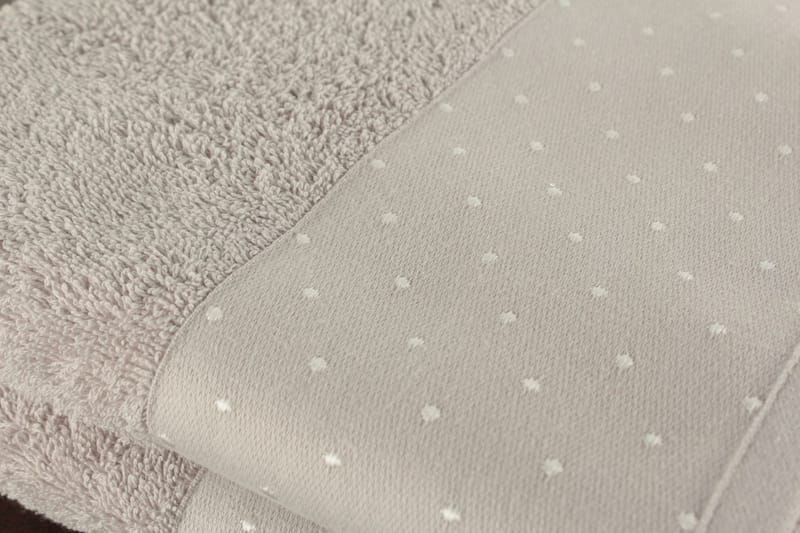 aheser Handduk 50x90 cm 2-pack - Ljusgrå/Vit - Textil & mattor - Badrumstextil