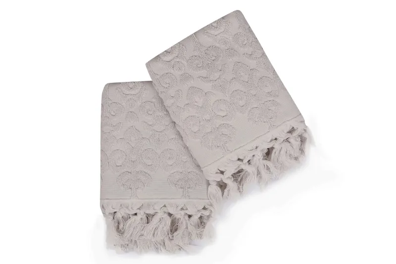 aheser Handduk 50x90 cm 2-pack - Grålila - Textil & mattor - Badrumstextil