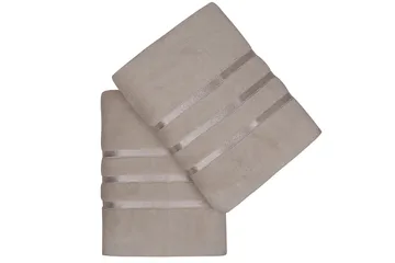 Ashburton Badhandduk 2-pack - Ljusbrun - Textil & mattor - Badrumstextil