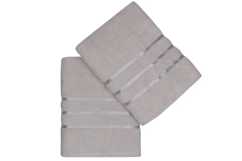 Ashburton Badhandduk 2-pack - Ljusgrå - Textil & mattor - Badrumstextil