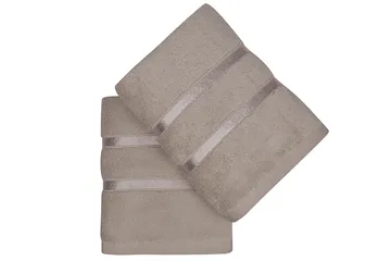 Ashburton Handduk 2-pack - Ljusbrun - Textil & mattor - Badrumstextil