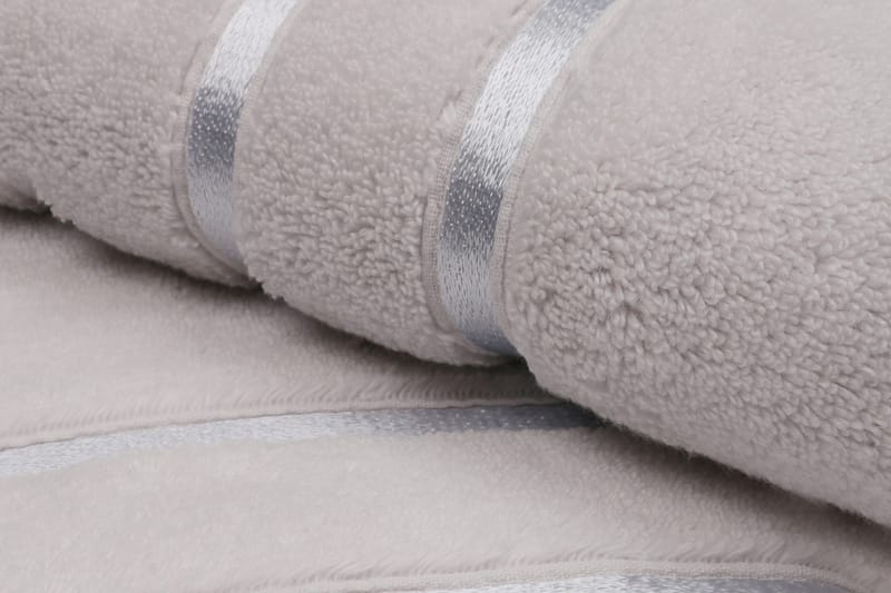 Ashburton Handduk 2-pack - Ljusgrå - Textil & mattor - Badrumstextil