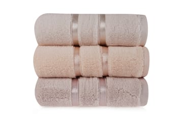 Ashburton Handduk 3-pack - Ljusgul/Lila/Laxrosa - Textil & mattor - Badrumstextil