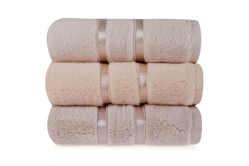 Ashburton Handduk 3-pack - Ljusgul/Lila/Laxrosa - Textil & mattor - Badrumstextil