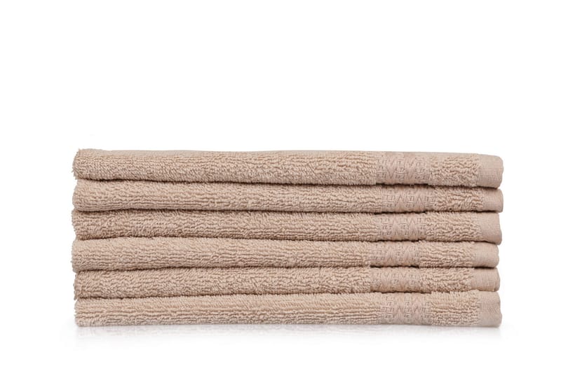 Ashburton Tvättlapp 6-pack - Beige - Textil & mattor - Badrumstextil