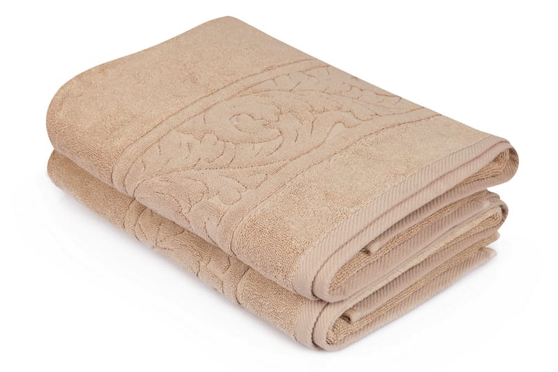 Badhandduk Hobby 70x140 cm 2-pack - Beige - Badrumstextil - Stort badlakan - Badlakan & badhandduk