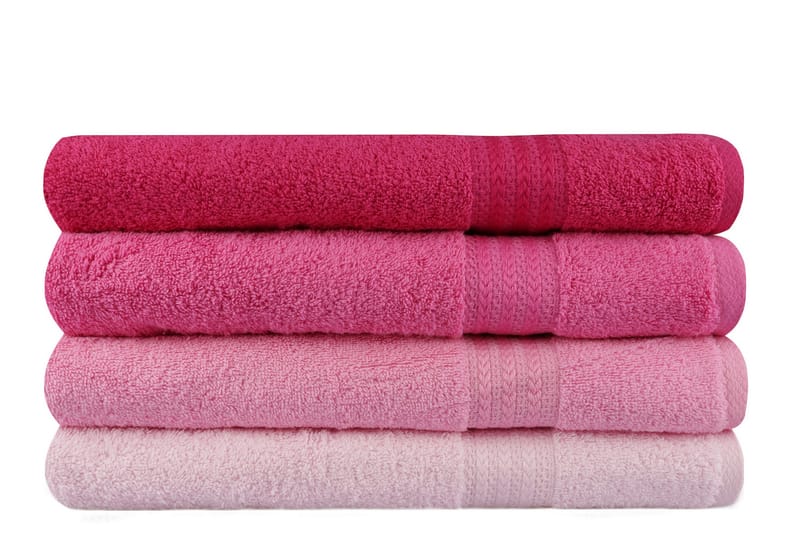 Badhandduk Hobby 70x140 cm 2-pack - Rosa/Ljusrosa - Badrumstextil - Stort badlakan - Badlakan & badhandduk