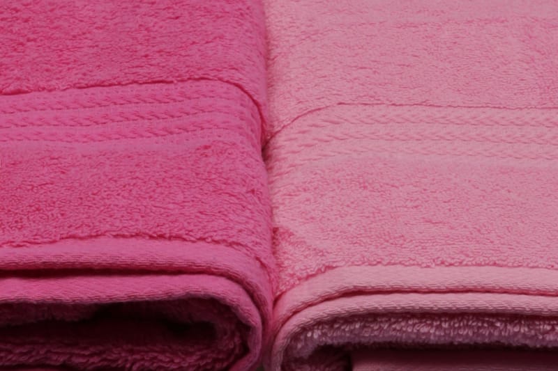 Badhandduk Hobby 70x140 cm 2-pack - Rosa/Ljusrosa - Textil & mattor - Badrumstextil