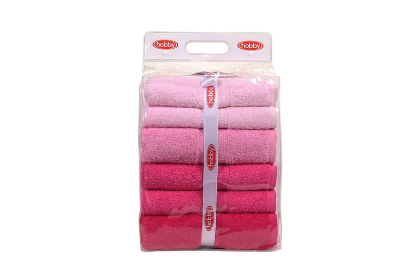Badhandduk Hobby 70x140 cm 2-pack - Rosa/Ljusrosa - Textil & mattor - Badrumstextil