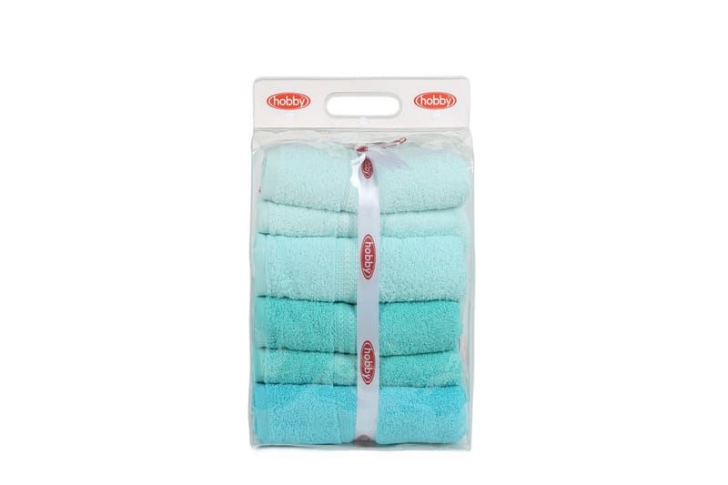 Badhandduk Hobby 70x140 cm 2-pack - Ljusgrön/Grön/Mint - Textil & mattor - Badrumstextil