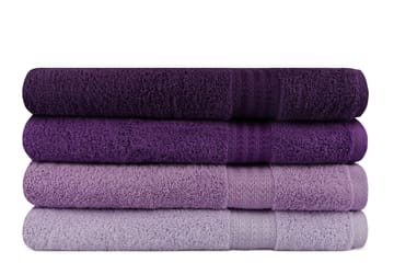 Badhandduk Hobby 70x140 cm 2-pack - Lila - Textil & mattor - Badrumstextil