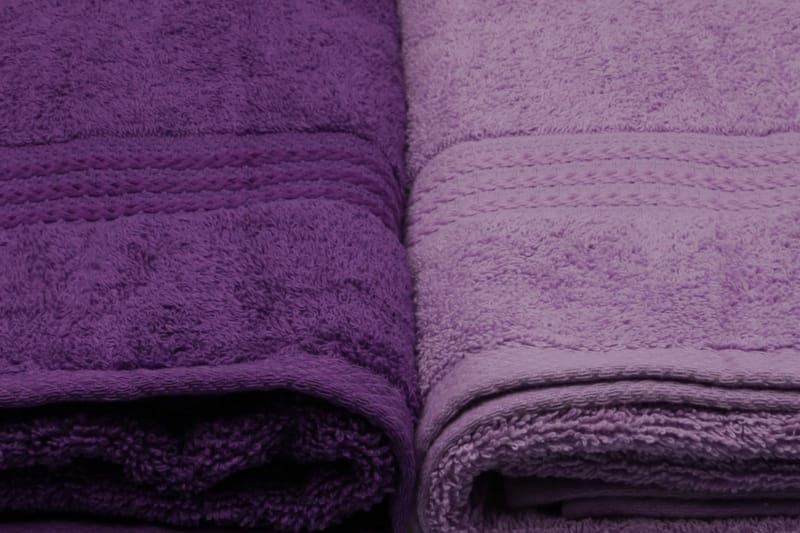 Badhandduk Hobby 70x140 cm 2-pack - Lila - Textil & mattor - Badrumstextil