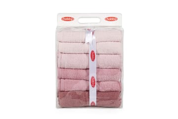 Badhandduk Hobby 70x140 cm 2-pack - Rosa - Textil & mattor - Badrumstextil