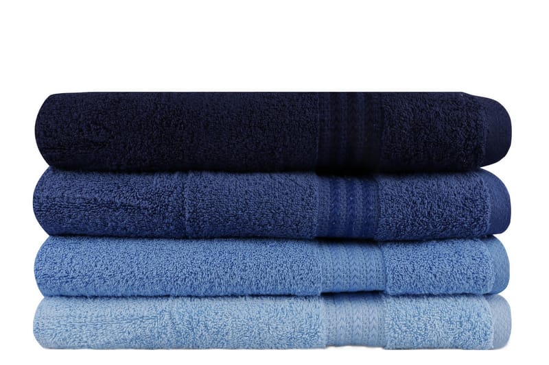 Badhandduk Hobby 70x140 cm 2-pack - Mörkblå/Blå/Ljusblå - Textil & mattor - Badrumstextil