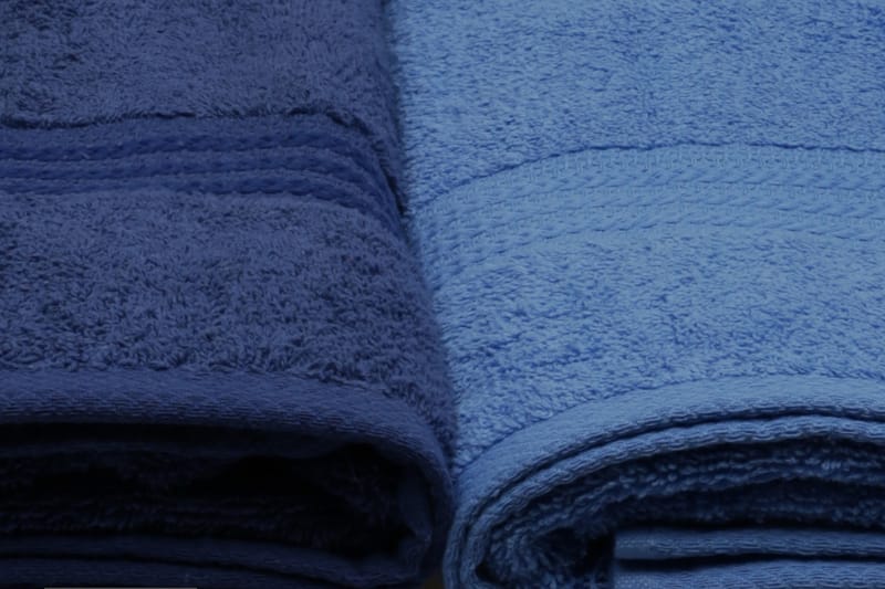 Badhandduk Hobby 70x140 cm 2-pack - Mörkblå/Blå/Ljusblå - Textil & mattor - Badrumstextil