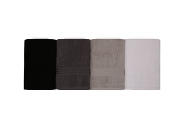 Badhandduk Hobby 70x140 cm 2-pack - Vit/Grå/Mörkgrå/Svart - Textil & mattor - Badrumstextil
