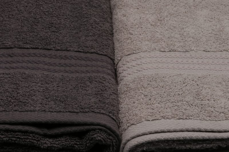 Badhandduk Hobby 70x140 cm 2-pack - Vit/Grå/Mörkgrå/Svart - Textil & mattor - Badrumstextil