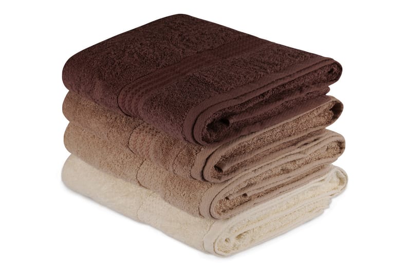 Badhandduk Hobby 70x140 cm 2-pack - Creme/Beige/Brun - Badrumstextil - Stort badlakan - Badlakan & badhandduk