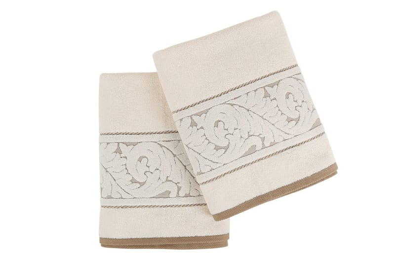 Badhandduk Hobby 70x140 cm 2-pack - Creme - Textil & mattor - Badrumstextil