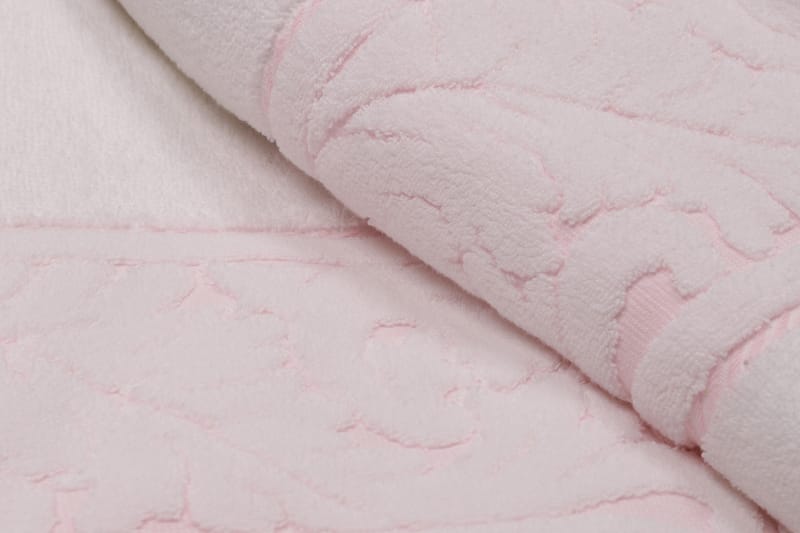 Badhandduk Hobby 70x140 cm 2-pack - Vit/Rosa - Textil & mattor - Badrumstextil
