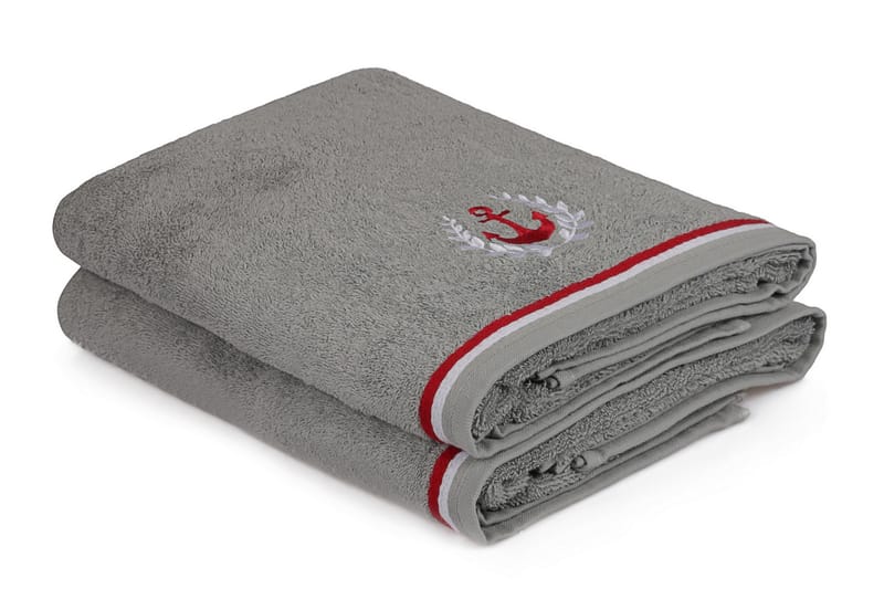 Badhandduk Rhuddlan 2-pack - Grå - Textil & mattor - Badrumstextil