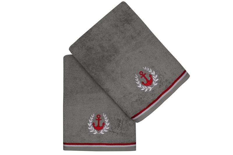 Badhandduk Rhuddlan 2-pack - Grå - Textil & mattor - Badrumstextil