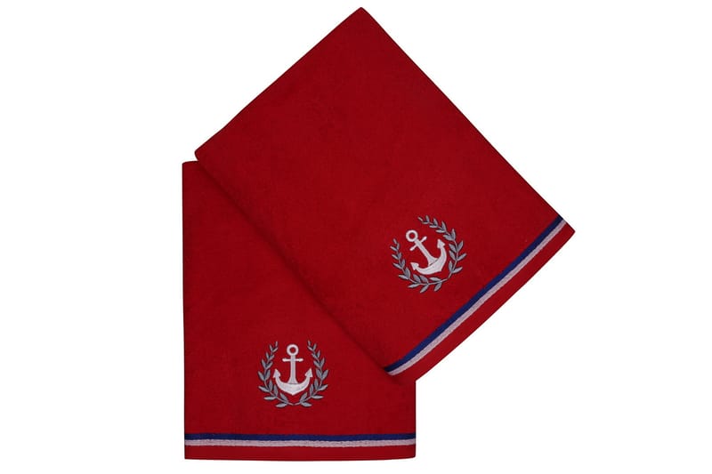 Badhandduk Rhuddlan 2-pack - Röd - Textil & mattor - Badrumstextil