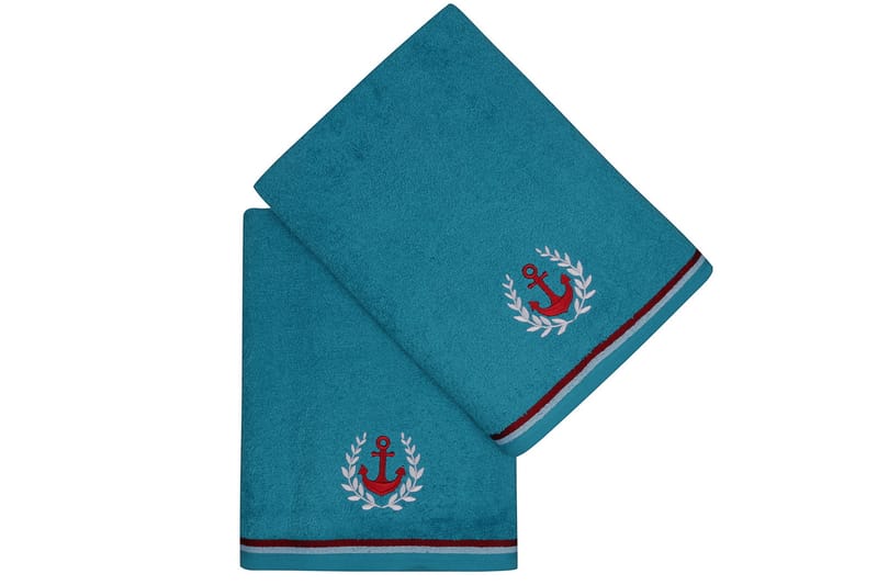 Badhandduk Rhuddlan 2-pack - Turkos - Textil & mattor - Badrumstextil
