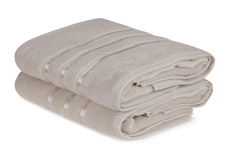 Badhandduk Rhuddlan 2-pack - Ljusbrun - Textil & mattor - Badrumstextil