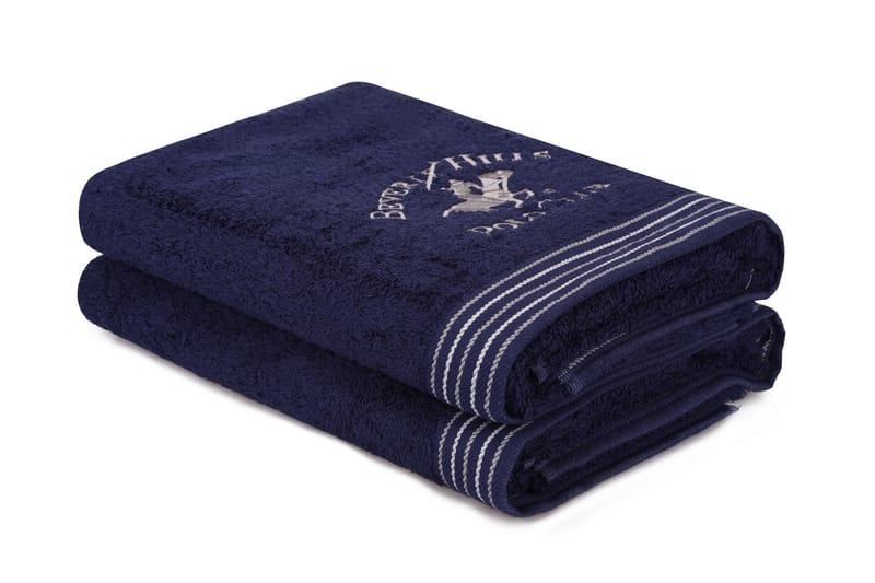 Badhandduk Romilla 2-pack - Mörkblå/Vit - Badrumstextil - Badlakan & badhandduk