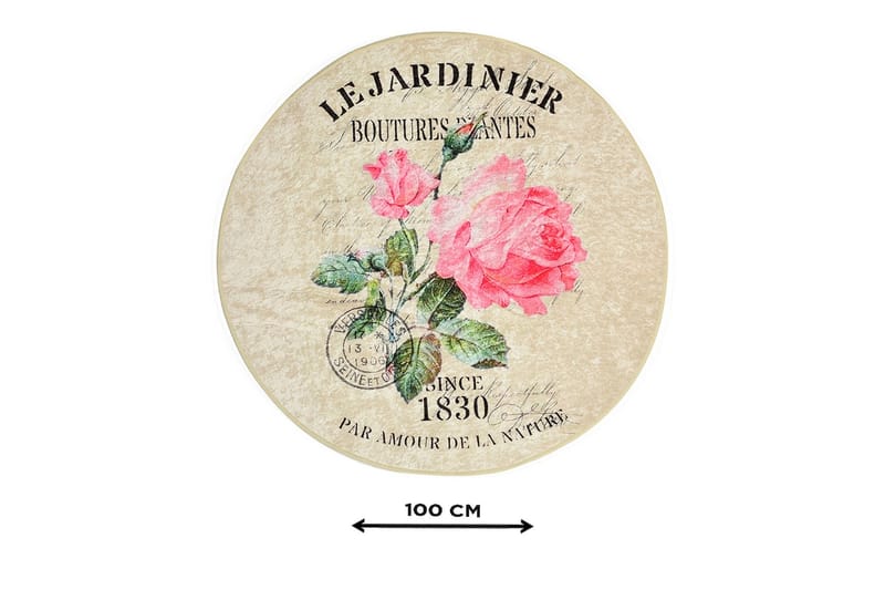 Badmatta Chilai Home 100 Rund - Flerfärgad - Textil & mattor - Badrumstextil